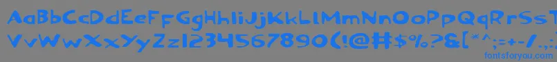 OzymandiasExpanded Font – Blue Fonts on Gray Background
