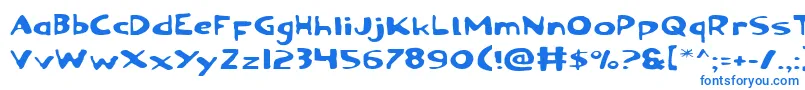フォントOzymandiasExpanded – 白い背景に青い文字