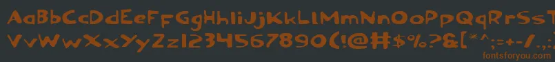 OzymandiasExpanded Font – Brown Fonts on Black Background