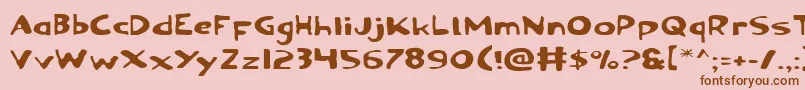 OzymandiasExpanded Font – Brown Fonts on Pink Background