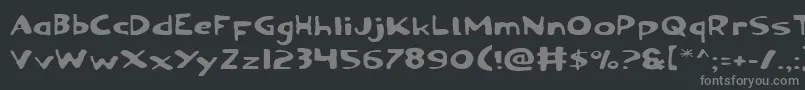 OzymandiasExpanded Font – Gray Fonts on Black Background