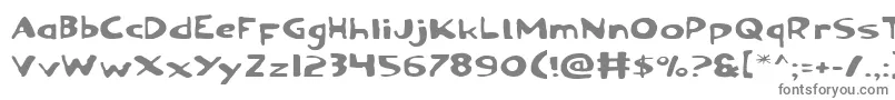 OzymandiasExpanded-fontti – harmaat kirjasimet valkoisella taustalla