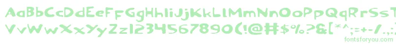 OzymandiasExpanded Font – Green Fonts on White Background