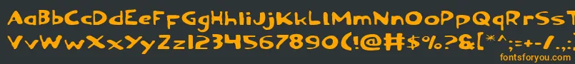 Шрифт OzymandiasExpanded – оранжевые шрифты на чёрном фоне