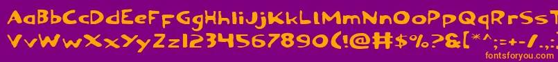 Шрифт OzymandiasExpanded – оранжевые шрифты на фиолетовом фоне