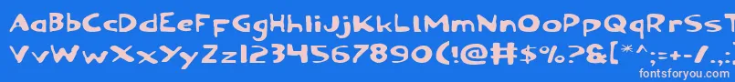 OzymandiasExpanded Font – Pink Fonts on Blue Background