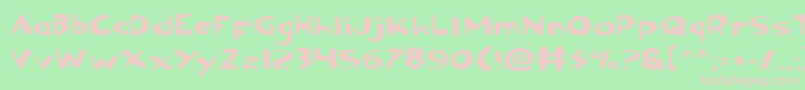 OzymandiasExpanded Font – Pink Fonts on Green Background