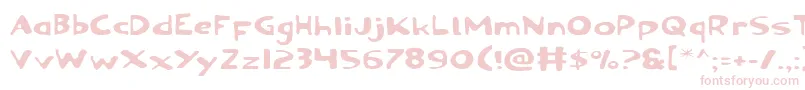 OzymandiasExpanded-fontti – vaaleanpunaiset fontit valkoisella taustalla