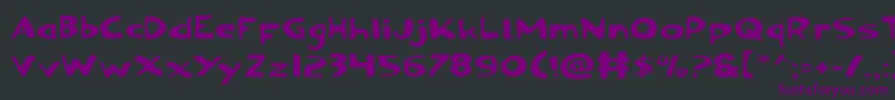 OzymandiasExpanded-fontti – violetit fontit mustalla taustalla