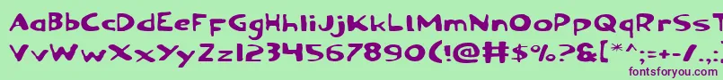 OzymandiasExpanded Font – Purple Fonts on Green Background