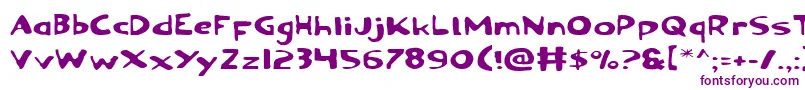 OzymandiasExpanded-Schriftart – Violette Schriften auf weißem Hintergrund