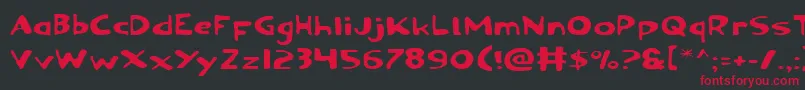 OzymandiasExpanded Font – Red Fonts on Black Background