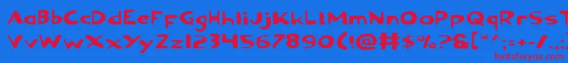 Шрифт OzymandiasExpanded – красные шрифты на синем фоне
