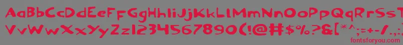 OzymandiasExpanded Font – Red Fonts on Gray Background