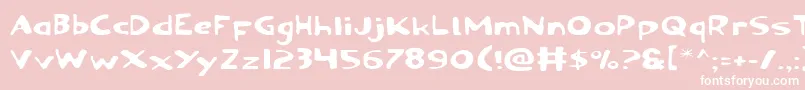 フォントOzymandiasExpanded – ピンクの背景に白い文字