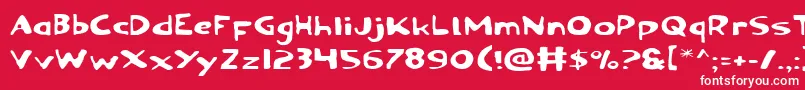 Шрифт OzymandiasExpanded – белые шрифты на красном фоне