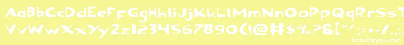 OzymandiasExpanded Font – White Fonts on Yellow Background