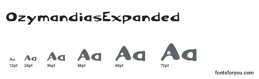 Размеры шрифта OzymandiasExpanded