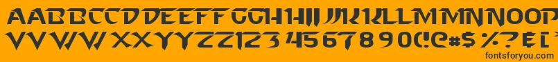 Starcraft Normal Font – Black Fonts on Orange Background