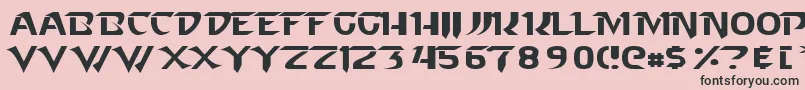 Starcraft Normal Font – Black Fonts on Pink Background