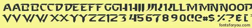 Starcraft Normal Font – Black Fonts on Yellow Background