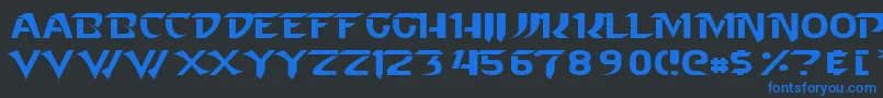 フォントStarcraft Normal – 黒い背景に青い文字