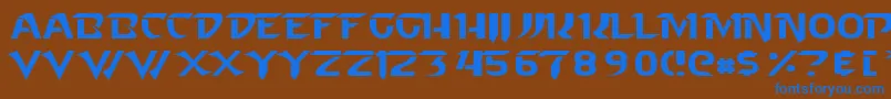 Starcraft Normal Font – Blue Fonts on Brown Background