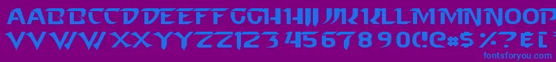 フォントStarcraft Normal – 紫色の背景に青い文字