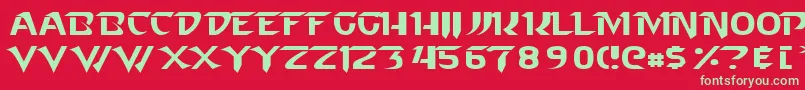 Starcraft Normal Font – Green Fonts on Red Background