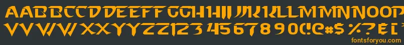 Starcraft Normal Font – Orange Fonts on Black Background