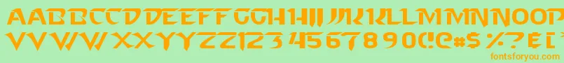 Starcraft Normal Font – Orange Fonts on Green Background