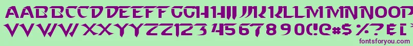 Starcraft Normal Font – Purple Fonts on Green Background