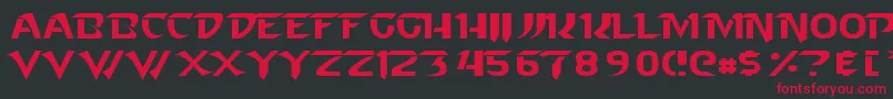 Starcraft Normal Font – Red Fonts on Black Background