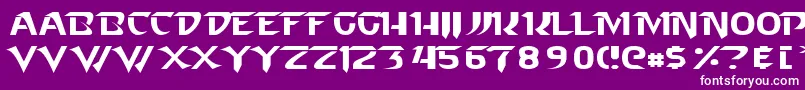 フォントStarcraft Normal – 紫の背景に白い文字