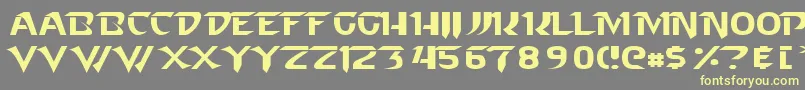 Starcraft Normal Font – Yellow Fonts on Gray Background