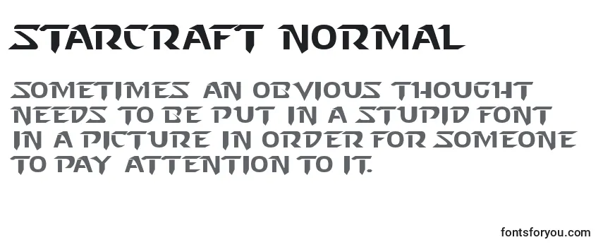 Przegląd czcionki Starcraft Normal