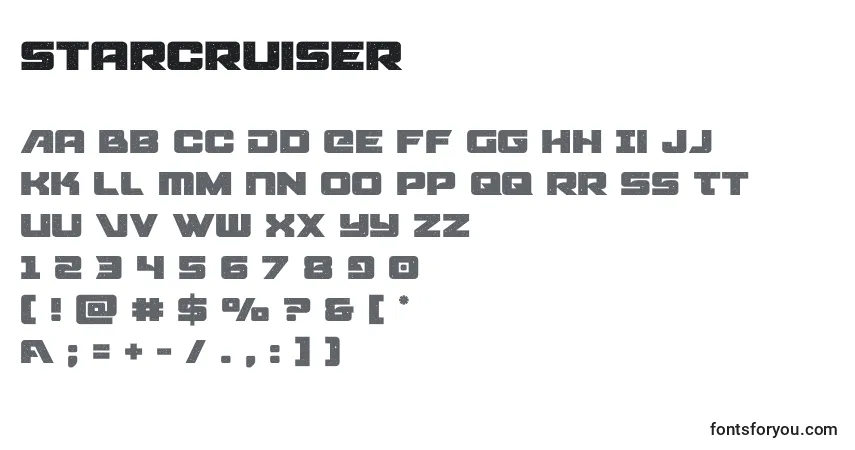 Schriftart Starcruiser – Alphabet, Zahlen, spezielle Symbole