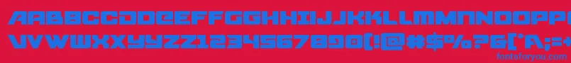 フォントstarcruiser – 赤い背景に青い文字