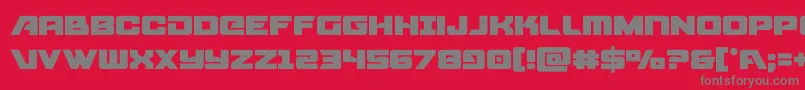 starcruiser Font – Gray Fonts on Red Background