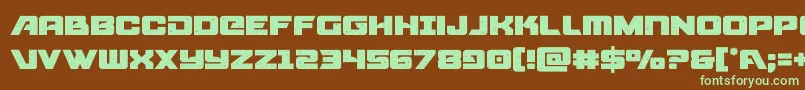 starcruiser Font – Green Fonts on Brown Background