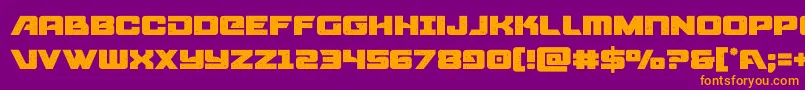 starcruiser Font – Orange Fonts on Purple Background