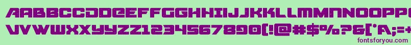 starcruiser Font – Purple Fonts on Green Background