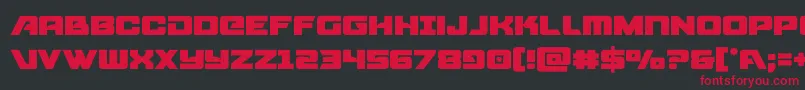 フォントstarcruiser – 黒い背景に赤い文字
