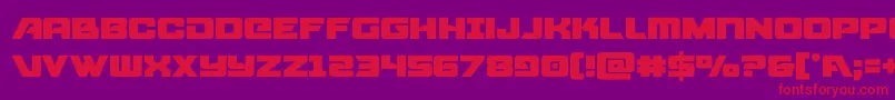 starcruiser Font – Red Fonts on Purple Background