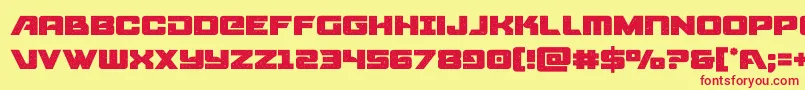 starcruiser Font – Red Fonts on Yellow Background