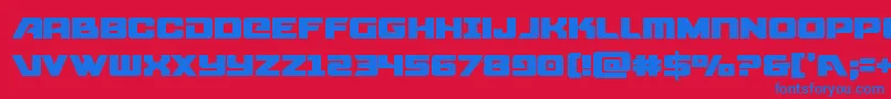 starcruiser Font – Blue Fonts on Red Background