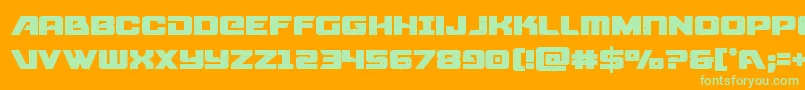 starcruiser Font – Green Fonts on Orange Background