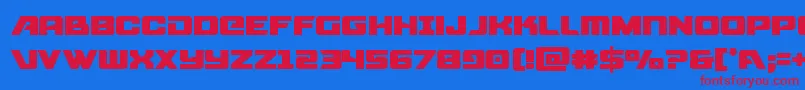 フォントstarcruiser – 赤い文字の青い背景