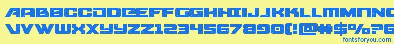 Шрифт starcruiserexpand – синие шрифты на жёлтом фоне