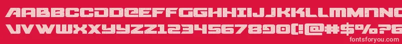 Czcionka starcruiserexpand – różowe czcionki na czerwonym tle